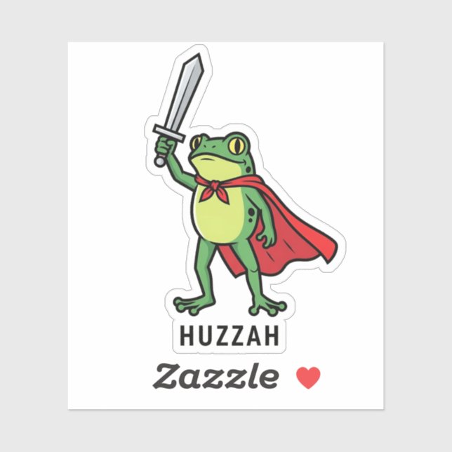 Huzzah Frog Knight Funny Sword Meme Quote   (Sheet)