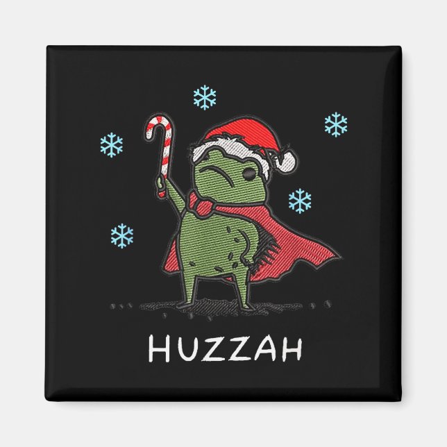 Huzzah Frog Knight Funny Sword Meme Quote Christma Magnet (Front)