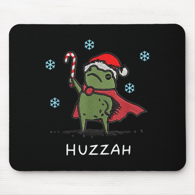 Huzzah Frog Knight Funny Sword Meme Quote Christma Mouse Mat (Front)
