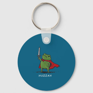 Huzzah Frog Knight Funny Sword Meme Quote  Key Ring
