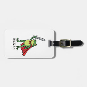 Huzzah Frog Knight Funny Sword Meme Quote   Luggage Tag