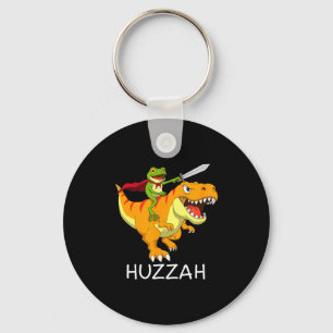 Huzzah Frog Knight Meme And Funny Dinosaur Key Ring