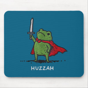 Huzzah Frog Knight Sword Meme Illustration Mouse Mat