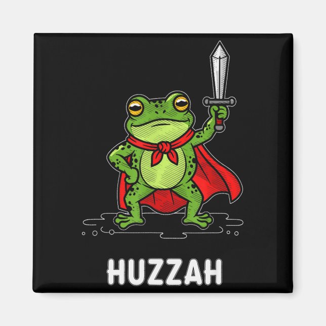 Huzzah Frog  Magnet (Front)