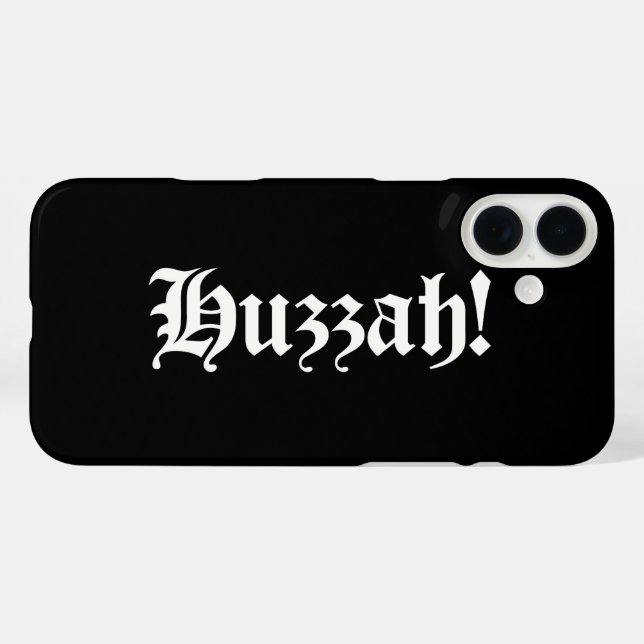 Huzzah! {Mediaeval Typography} Case-Mate iPhone Case (Back (Horizontal))