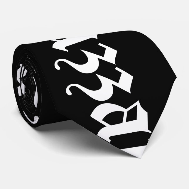 Huzzah! {Mediaeval Typography} Tie (Rolled)