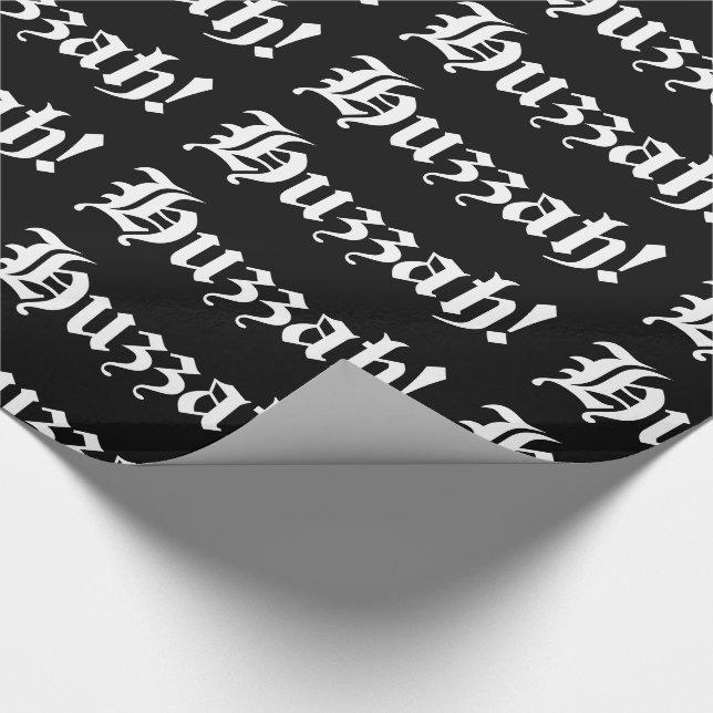 Huzzah! {Mediaeval Typography} Wrapping Paper (Corner)