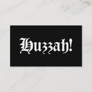 Huzzah! {Medieval Typography} Business Card