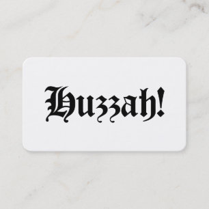 Huzzah! {Medieval Typography} Business Card