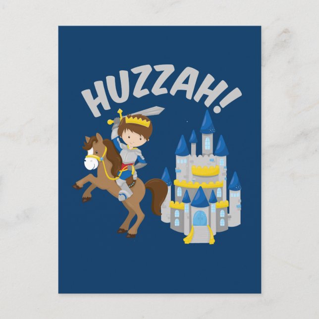 Huzzah Renaissance Faire Knight Postcard (Front)