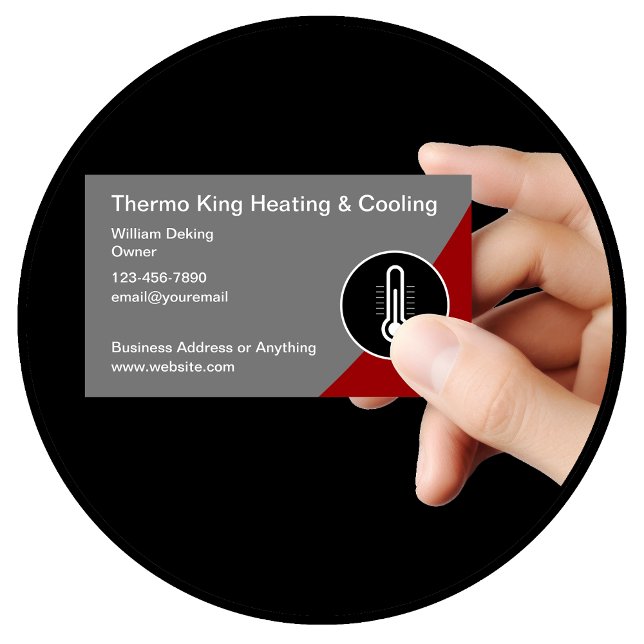 HVAC Air Conditioning Modern Business Cards (Creator Uploaded)