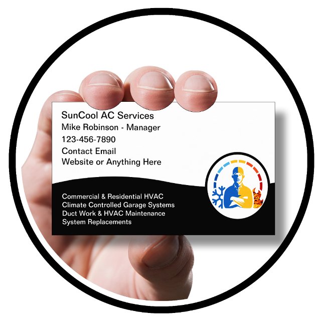 HVAC Air Conditioning Services  Business Card (Creator Uploaded)