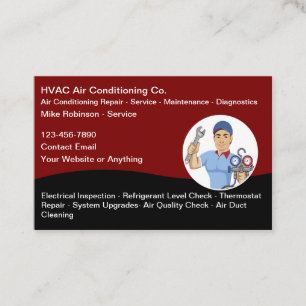 HVAC Air Conditioning Services Business Cards