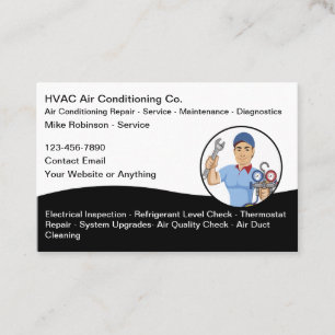 HVAC Air Conditioning Services Business Cards