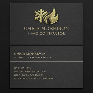 HVAC Contractor Professional Business Card