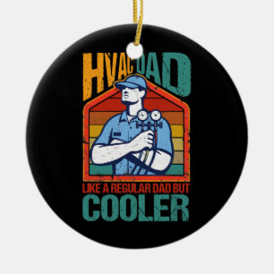HVAC Dad But Cooler Funny HVAC Technician Father Ceramic Tree Decoration