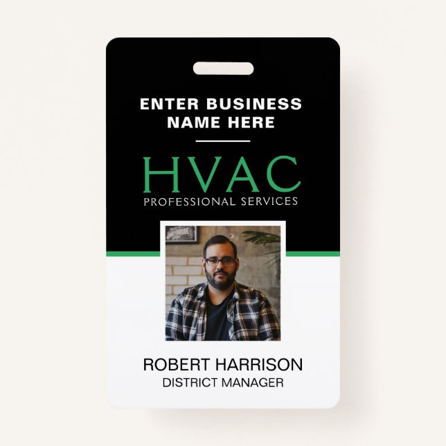 HVAC Employee ID Badge (Front)