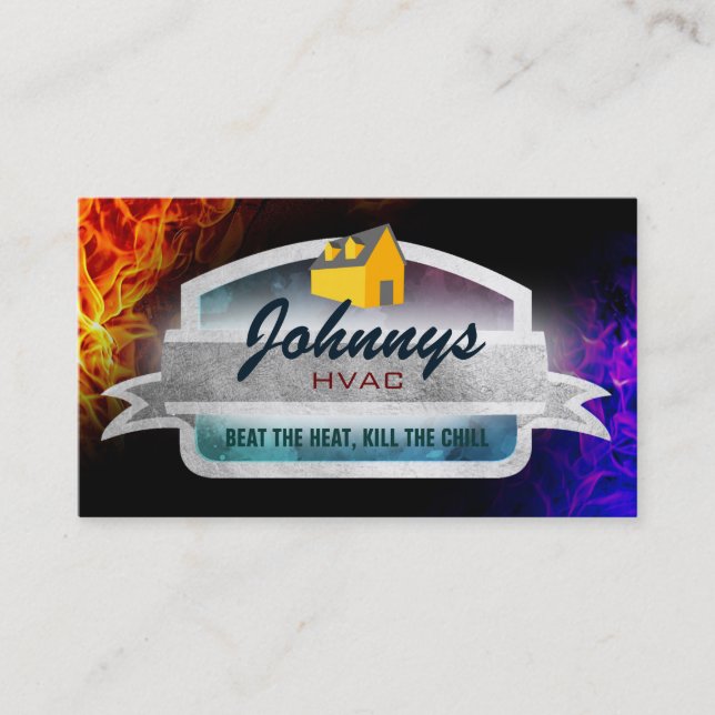 HVAC Graphic Design Business Cards (Front)