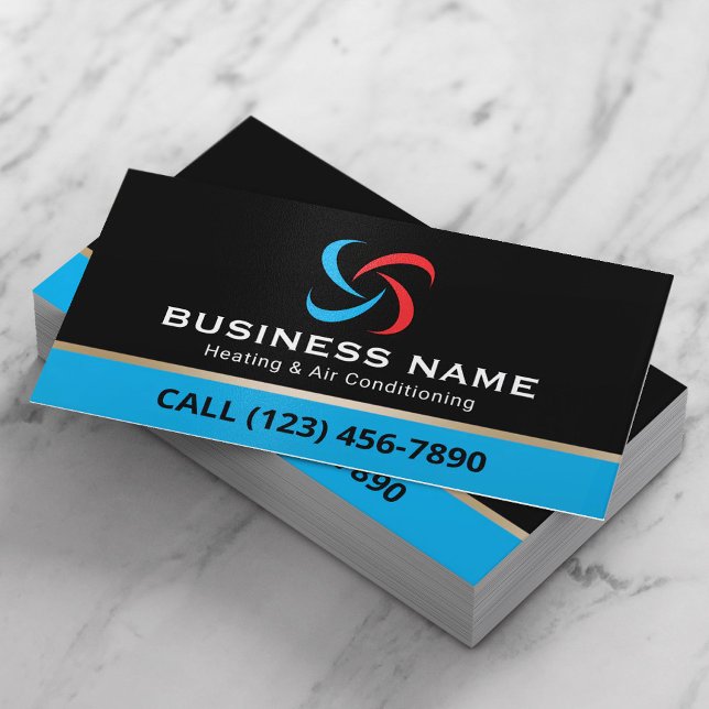 HVAC Heating & Air Conditioning Professional Business Card (Creator Uploaded)