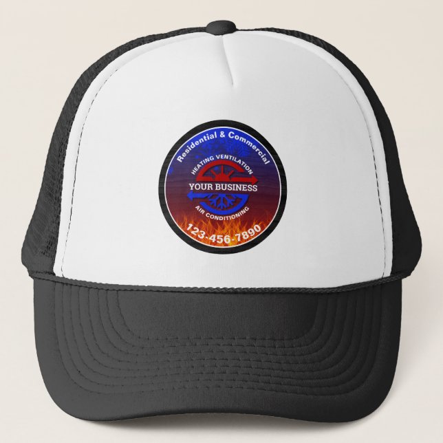 HVAC Heating and Air Conditioning Trucker Hat (Front)