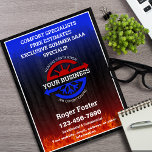 HVAC Heating and Air Flyer<br><div class="desc">With the HVAC Heating and Air Flyer,  you will stand out with this modern simplistic style. Easily personalise with your information and add your transparent logo to design or use this one.</div>