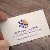 HVAC Heating and Cooling Services Blue Orange
