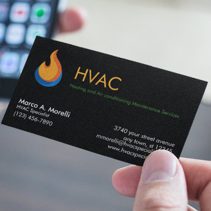 HVAC Heating and Cooling Specialists Business Card