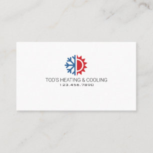HVAC Heating & Cooling , Air Conditioning Business Card