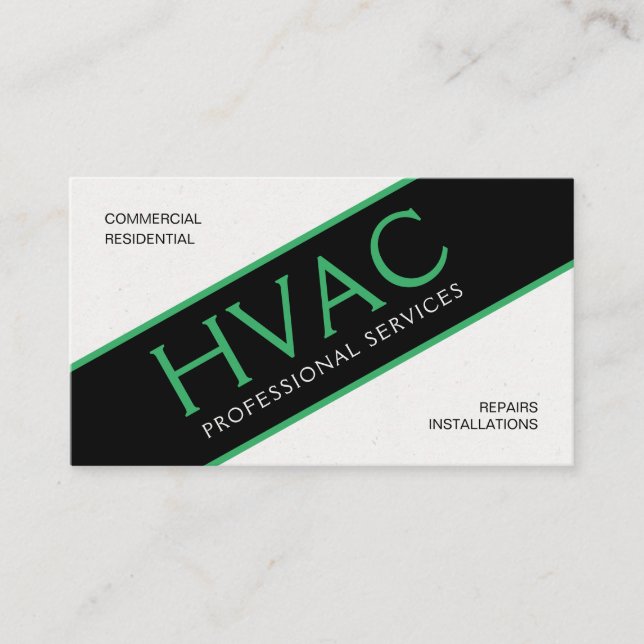 HVAC Heating & Cooling Professional Business Card (Front)