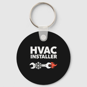 Hvac Installer Funny Hvac Tech Technician Father D Key Ring