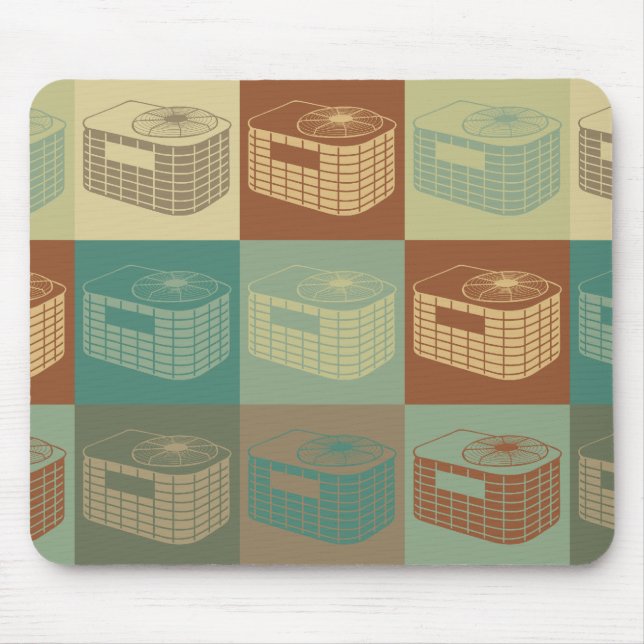 HVAC Pop Art Mouse Mat (Front)