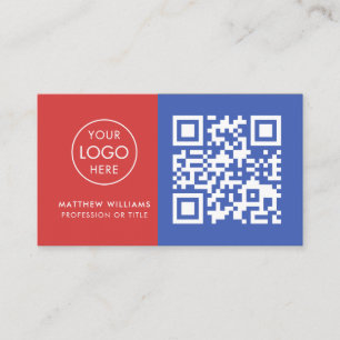 HVAC Professional QR Code Logo Modern Business Card