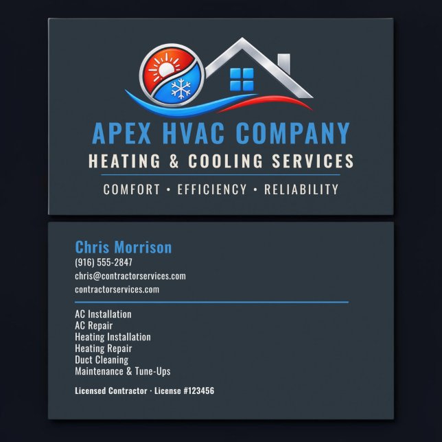 HVAC Professional Services Business Card (Creator Uploaded)