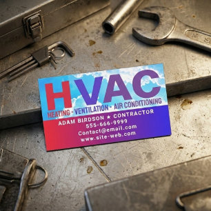 HVAC Service (Heating, Cooling, Air Conditioning) Magnetic Business Card