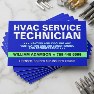 HVAC Service Technician Job Business Card
