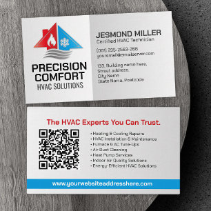 HVAC Services – Heating, ventilation, AC Business Card