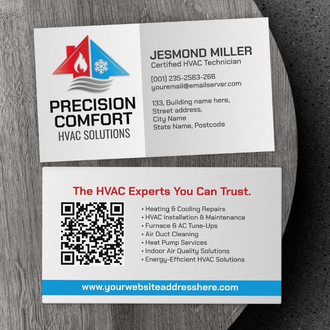 HVAC Services – Heating, ventilation, AC Business Card (Creator Uploaded)