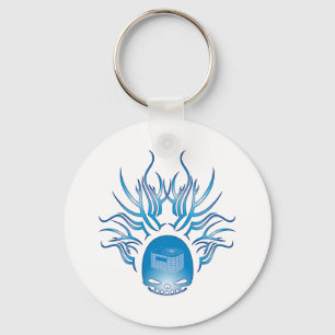 HVAC Skull Key Ring