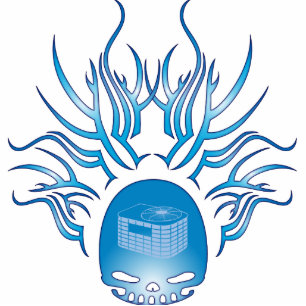 HVAC Skull Photo Sculpture Decoration