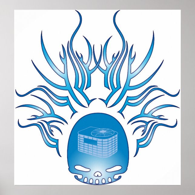 HVAC Skull Poster (Front)