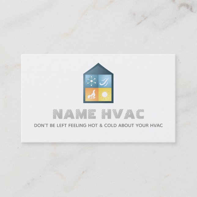 HVAC Slogans Business Cards (Front)