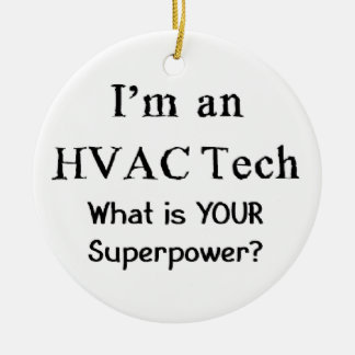 hvac tech ceramic tree decoration