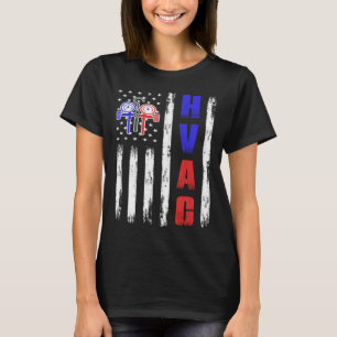 HVAC Tech US Flag Technician T-Shirt