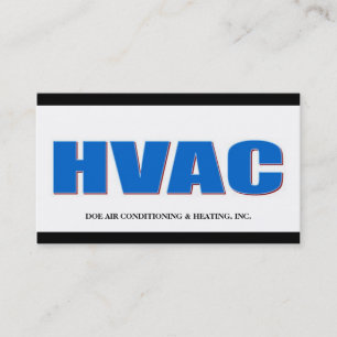 HVAC Technician B/W Bold Business Card