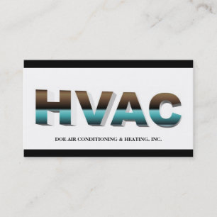 HVAC Technician B/W Mirrored Business Card