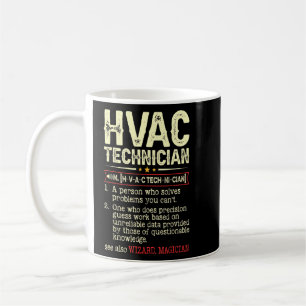 HVAC Technician Definition Vintage HVAC Tech AC Re Coffee Mug