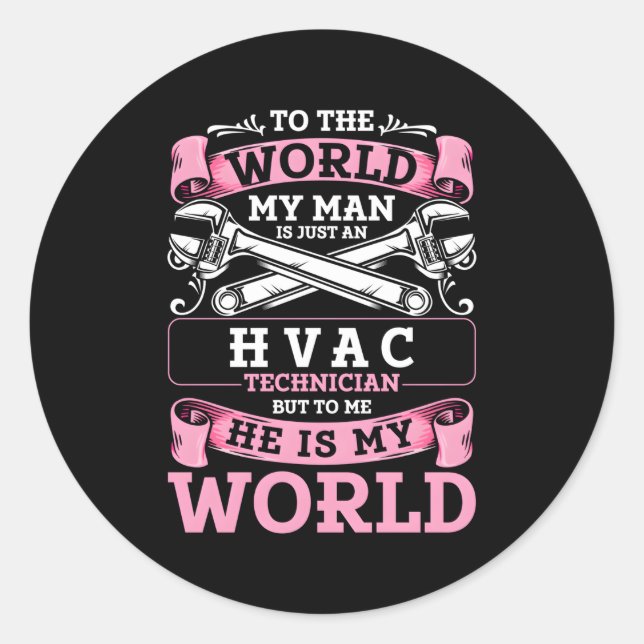 Hvac Technician Friend Certified Hvac Tech Classic Round Sticker (Front)