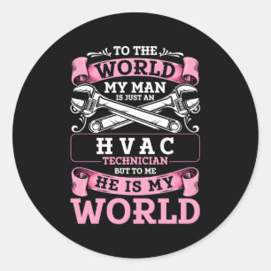 Hvac Technician Friend Certified Hvac Tech Classic Round Sticker