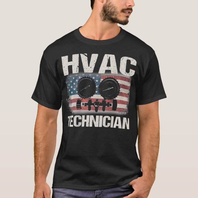 HVAC Technician Gifts Design On Back Of Clothing _ T-Shirt (Front)