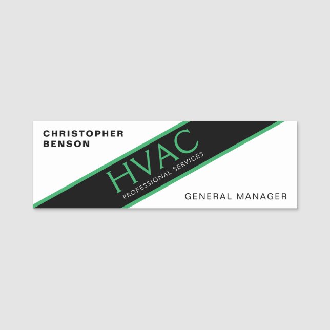 HVAC Technician Name Tag (Front)